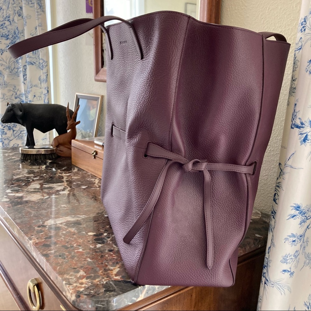 NWT Jil Sander Burgandy/Mustard Calf Leather Tote